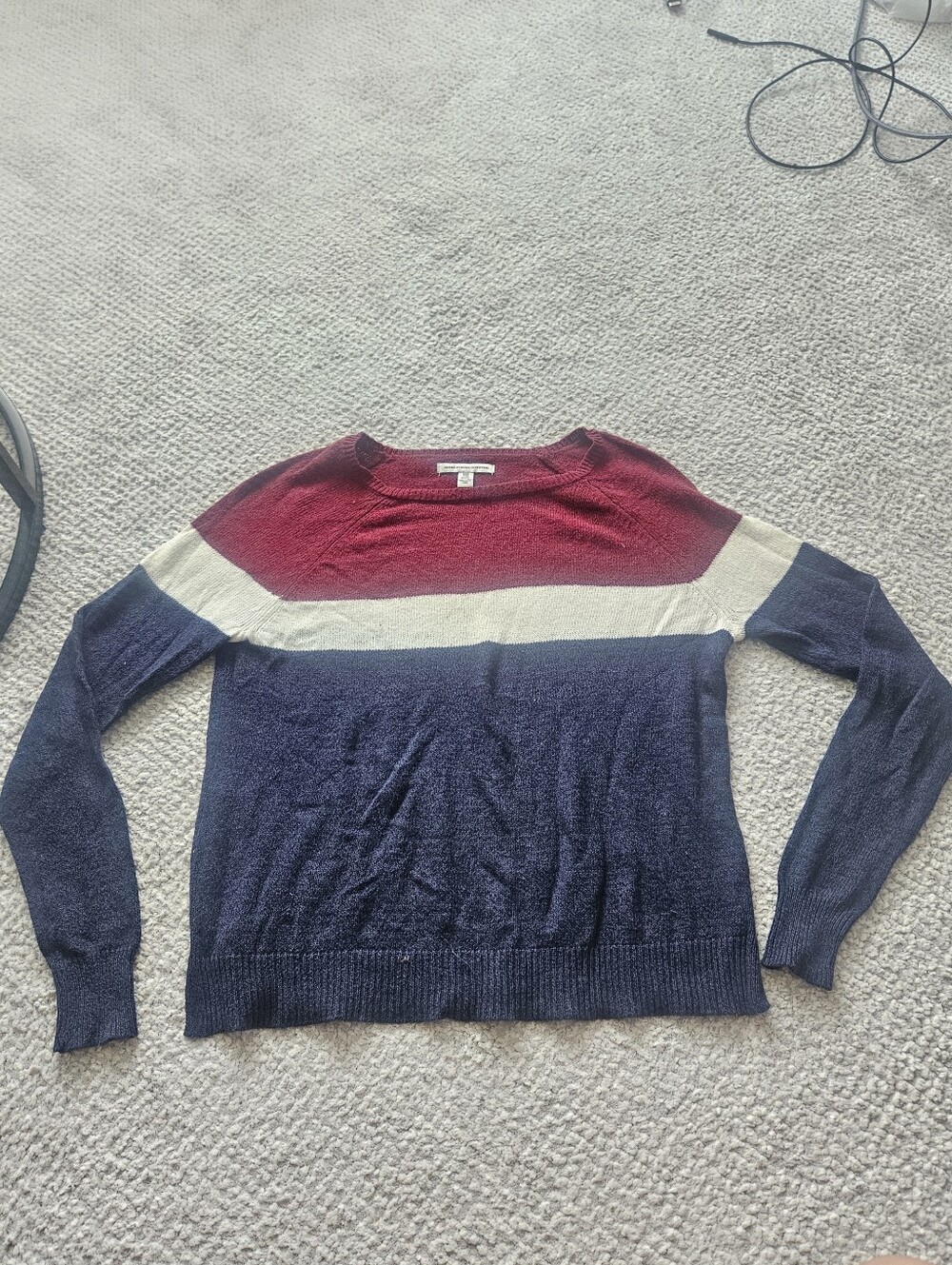 AMERICAN EAGLE Stripe Sweater Cotton Blend XXS AE